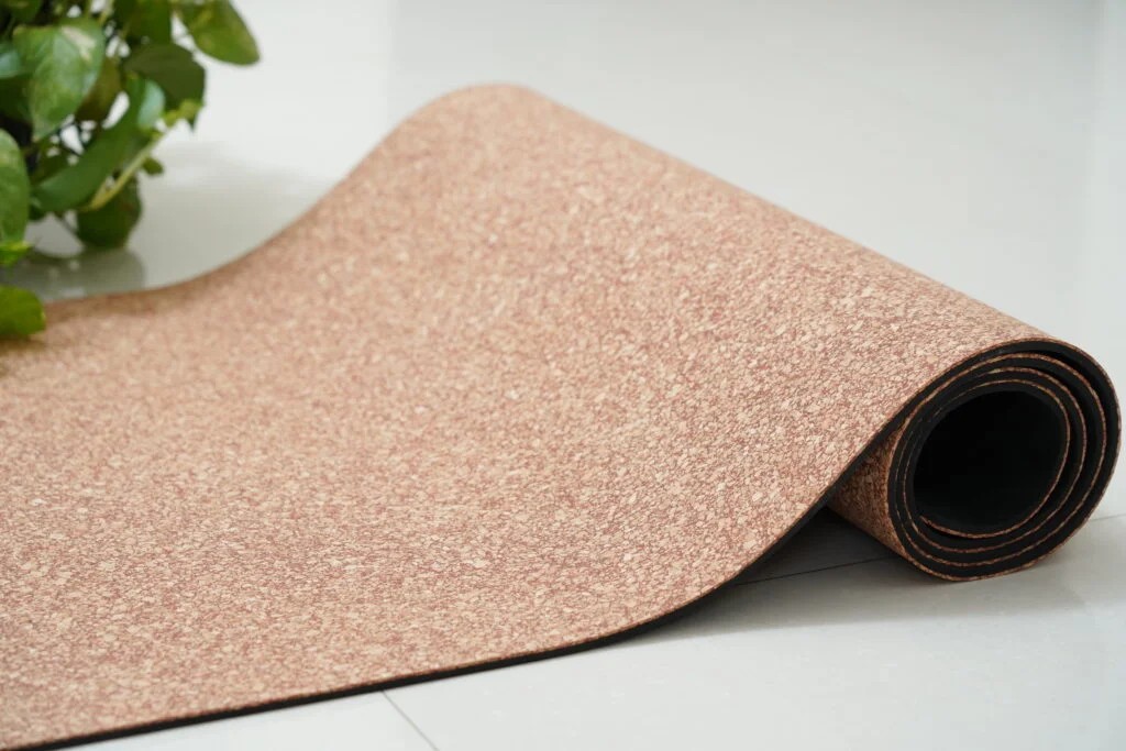 Cork Rubberized Yoga Mat with Latex